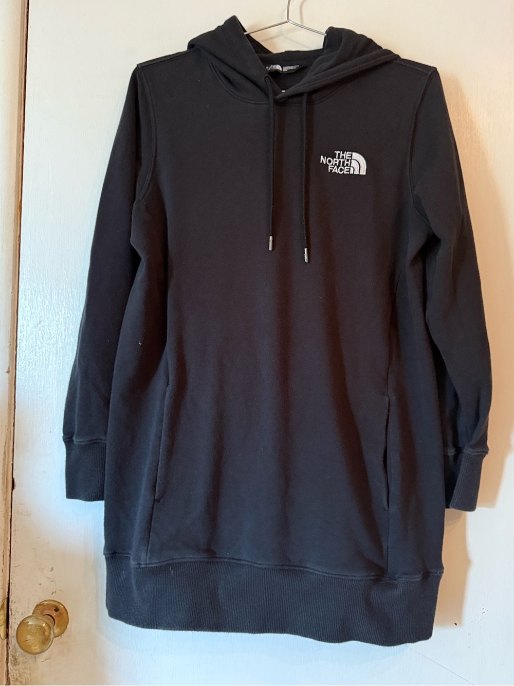 The North Face Black Hoodie Long Pullover Sweatshirt | Women's Medium